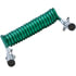 7ATG522MG by TECTRAN - Trailer Power Cable - 15 ft., 7-Way, Powercoil, ABS, Green, with Spring Guards