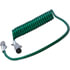 7ATG542MG by TECTRAN - Trailer Power Cable - 15 ft., 7-Way, Powercoil, ABS, Green, with Spring Guards