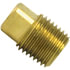 88070 by TECTRAN - Air Brake Pipe Head Plug - Brass, 3/8 in. Pipe Thread Size, Square Head Plug