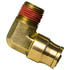 87026 by TECTRAN - DOT Male Elbow Push-Lock Non-Swivel Brass Fitting, 3/8" Tube Size, 3/8" Pipe Thread