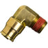 87026 by TECTRAN - DOT Male Elbow Push-Lock Non-Swivel Brass Fitting, 3/8" Tube Size, 3/8" Pipe Thread