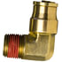 87026 by TECTRAN - DOT Male Elbow Push-Lock Non-Swivel Brass Fitting, 3/8" Tube Size, 3/8" Pipe Thread