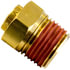 87061 by TECTRAN - DOT Male Push-Lock Brass Connector Fitting for Nylon Tubing, 1/4" Tube Size, 1/4" Pipe Thread