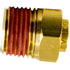 87061 by TECTRAN - DOT Male Push-Lock Brass Connector Fitting for Nylon Tubing, 1/4" Tube Size, 1/4" Pipe Thread