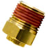 87061 by TECTRAN - DOT Male Push-Lock Brass Connector Fitting for Nylon Tubing, 1/4" Tube Size, 1/4" Pipe Thread