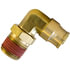 87077 by TECTRAN - DOT 90-Deg Male Elbow Push-Lock Swivel Brass Fitting, 1/4" Tube Size, 1/4" Pipe Thread