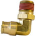 87077 by TECTRAN - DOT 90-Deg Male Elbow Push-Lock Swivel Brass Fitting, 1/4" Tube Size, 1/4" Pipe Thread