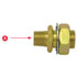 84058 by TECTRAN - Air Brake Frame Coupling - Brass, 2 in. O.A.L, 1/2 in. Male Thread, 3/8 in. Female Thread