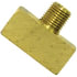 Tectran 106-C Air Brake Air Line Fitting Air Brake Air Line Thread Branch Tee - Brass, 3/8 in. Pipe Thread, Extruded