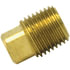 Tectran 109-C Air Brake Air Line Fitting Air Brake Pipe Head Plug - Brass, 3/8 in. Pipe Thread Size, Square Head Plug