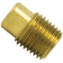 Tectran 109-C Air Brake Air Line Fitting Air Brake Pipe Head Plug - Brass, 3/8 in. Pipe Thread Size, Square Head Plug