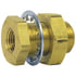 114B-44 by TECTRAN - Air Brake Frame Coupling - Brass, 1.5 in. Long, 1/4-18 in. Female, 1/4-18 in. Female