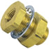 114B-44 by TECTRAN - Air Brake Frame Coupling - Brass, 1.5 in. Long, 1/4-18 in. Female, 1/4-18 in. Female