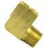 115-B by TECTRAN - Air Brake Air Line Tee - Brass, 1/4 in. Pipe Thread, Extruded, 90 deg. Street