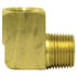 Tectran 115F-D Air Brake Air Line Fitting Air Brake Air Line Tee - Brass, 1/2 in. Pipe Thread, Forged, 90 deg. Street
