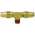 Tectran 1172-4B Air Brake Air Line Tee Air Brake Air Line Thread Branch Tee - Brass, 1/4 in. Tube Size, Male