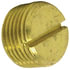 117-B by TECTRAN - Air Brake Pipe Head Plug - Brass, 1/4 inches Pipe Thread, Slotted