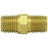 122-B by TECTRAN - Air Brake Pipe Nipple - Brass, 1/4 inches Pipe Thread, Hex