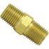 122-B by TECTRAN - Air Brake Pipe Nipple - Brass, 1/4 inches Pipe Thread, Hex