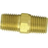 122-D by TECTRAN - Air Brake Pipe Nipple - Brass, 1/2 inches Pipe Thread, Hex