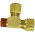 1371-4A by TECTRAN - Air Brake Air Line Thread Run Tee - Brass, 1/4 in. Tube, 1/8 in. Thread