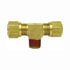 1372-4A by TECTRAN - Air Brake Air Line Thread Branch Tee - Brass, 1/4 in. Tube, 1/8 in. Thread, Male