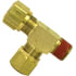 1371-8C by TECTRAN - Air Brake Air Line Thread Run Tee - Brass, 1/2 in. Tube, 3/8 in. Thread