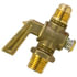 2048-6B by TECTRAN - Air Brake Air Shut-Off Petcock - Brass, SAE 45 deg, Straightway, Ground Plug