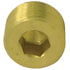 88156 by TECTRAN - Air Brake Pipe Head Plug - Brass, 1/2 inches Pipe Thread, Counter Sunk Hex Head