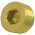 88156 by TECTRAN - Air Brake Pipe Head Plug - Brass, 1/2 inches Pipe Thread, Counter Sunk Hex Head