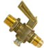 2048-6B by TECTRAN - Air Brake Air Shut-Off Petcock - Brass, SAE 45 deg, Straightway, Ground Plug