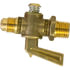 2048-6B by TECTRAN - Air Brake Air Shut-Off Petcock - Brass, SAE 45 deg, Straightway, Ground Plug