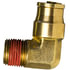 PL1315-6B by TECTRAN - DOT Male Elbow Push-Lock Non-Swivel Brass Fitting, 3/8" Tube Size, 1/4" Pipe Thread