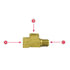 47901 by TECTRAN - Inverted Flare Fitting - Brass, 1/4 (7/16-24) in. Tube Size A, Towed Trailer Brake Tee