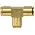 PL1364-6 by TECTRAN - Air Brake Air Line Union - Brass, 3/8 in. Tube Size, Push-Lock