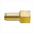 Tectran PL1366-6C Air Brake Air Line Fitting DOT Female Push-Lock Brass Connector Fitting for Nylon Tubing, 3/8" Tube Size