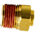 PL136810C by TECTRAN - DOT Male Push-Lock Brass Connector Fitting for Nylon Tubing, 5/8" Tube Size, 3/8" Pipe Thread