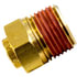 PL136810C by TECTRAN - DOT Male Push-Lock Brass Connector Fitting for Nylon Tubing, 5/8" Tube Size, 3/8" Pipe Thread