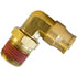 PL136910C by TECTRAN - DOT 90-Deg Male Elbow Push-Lock Swivel Brass Fitting, 5/8" Tube Size, 3/8" Pipe Thread