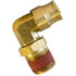 PL136910C by TECTRAN - DOT 90-Deg Male Elbow Push-Lock Swivel Brass Fitting, 5/8" Tube Size, 3/8" Pipe Thread