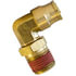 PL1369-4C by TECTRAN - DOT 90-Deg Male Elbow Push-Lock Swivel Brass Fitting, 1/4" Tube Size, 3/8" Pipe Thread