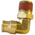 PL1369-4C by TECTRAN - DOT 90-Deg Male Elbow Push-Lock Swivel Brass Fitting, 1/4" Tube Size, 3/8" Pipe Thread