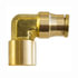 Tectran PL1370-4B Air Brake Air Line Fitting DOT Female Elbow Push-Lock Brass Fitting, 1/4" Tube Size, 1/4" Thread Size