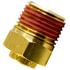 PL1368-3B by TECTRAN - DOT Male Push-Lock Brass Connector Fitting for Nylon Tubing, 3/16" Tube Size, 1/4" Pipe Thread