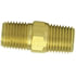 88186 by TECTRAN - Air Brake Pipe Nipple - Brass, 1/2 inches Pipe Thread, Hex