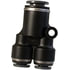 QL1363446 by TECTRAN - Push-On Hose Fitting - 1/4 in. Tube A, 3/8 in. Tube B, Y-Union, Composite