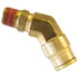 PL137410D by TECTRAN - DOT 45-Deg Male Elbow Push-Lock Swivel Brass Fitting, 5/8" Tube Size, 1/2" Pipe Thread