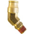 PL137410D by TECTRAN - DOT 45-Deg Male Elbow Push-Lock Swivel Brass Fitting, 5/8" Tube Size, 1/2" Pipe Thread