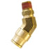 PL137410D by TECTRAN - DOT 45-Deg Male Elbow Push-Lock Swivel Brass Fitting, 5/8" Tube Size, 1/2" Pipe Thread