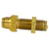 PL1377-6 by TECTRAN - Air Brake Air Line Union - Brass, 3/8 in. Tube Size, Push-Lock, Bulkhead